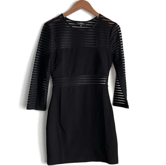 Lulu’s perfect mesh bodycon dress black mini dress small - Picture 2 of 10